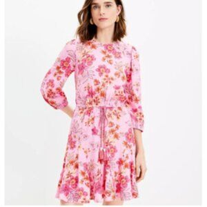 LOFT  Lily Godet Flare Dress XLT